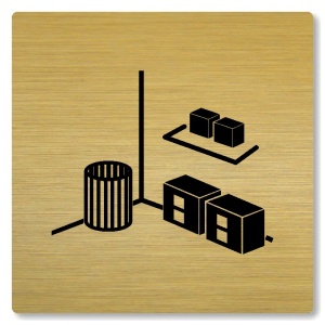 Sklep, 80x80mm, zlatá, Nevada